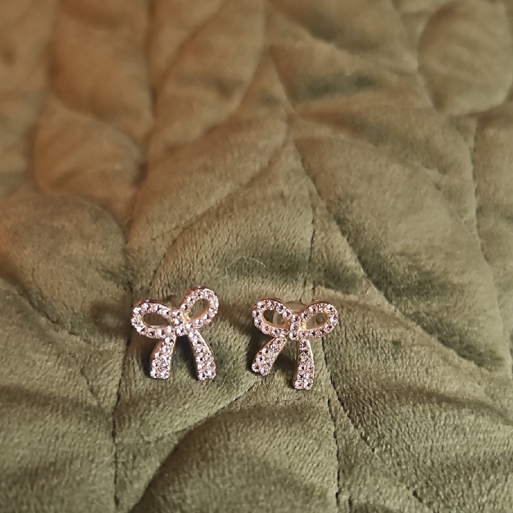 Silver Bow Earrings